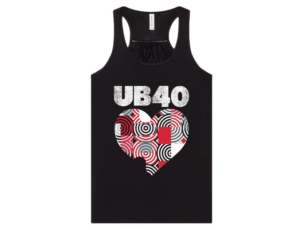 Ladies Heart Tank Black Tank