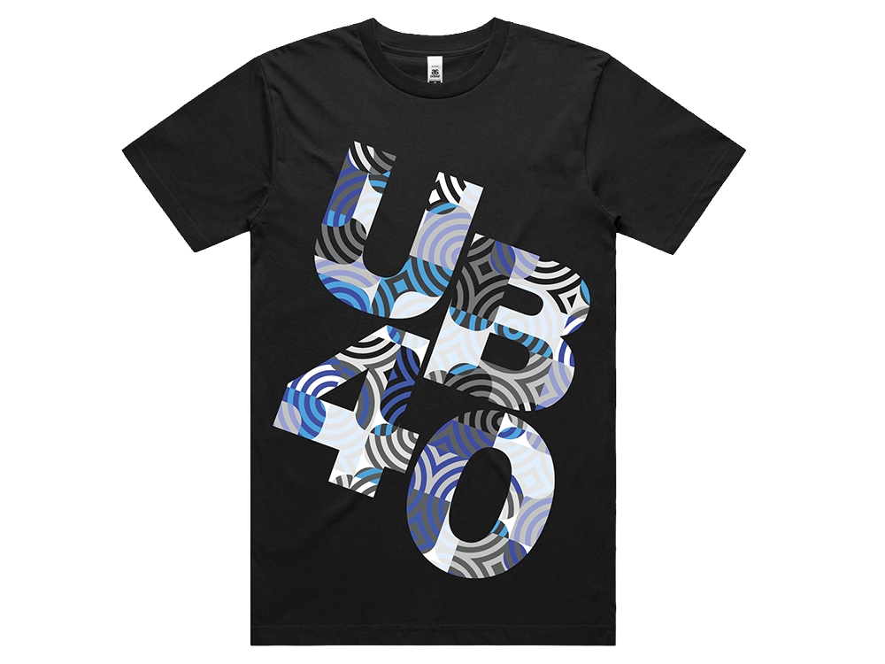 Blue Tilt Black T-Shirt