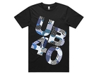 Blue Tilt Black T-Shirt