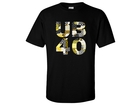 UB40 Stacked logo Black T-shirt